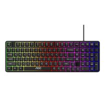Teclado Gamer RGB com Fio - Preto - AOC