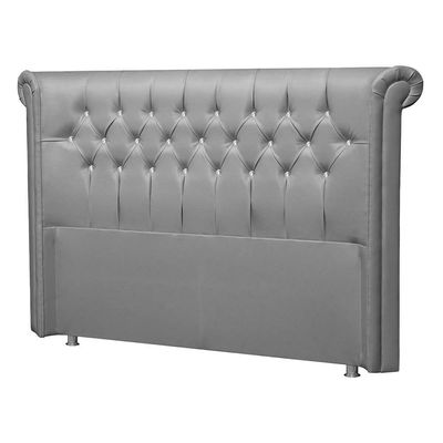 Cabeceira Casal Brescia P04 140 Cm Suede Cinza Tca 940