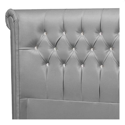 Cabeceira Casal Brescia P04 140 Cm Suede Cinza Tca 940