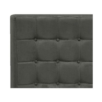 Cabeceira Casal Pequim P04 140 Cm Suede Cinza Escuro Tca 958