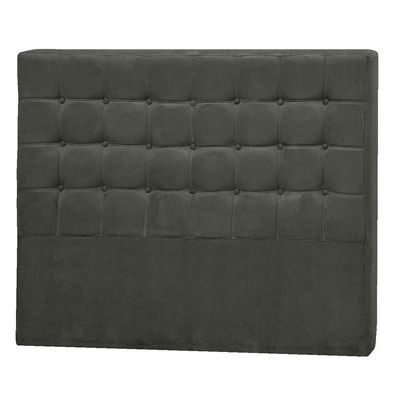 Cabeceira Casal Pequim P04 140 Cm Suede Cinza Escuro Tca 958