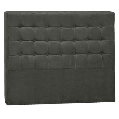 Cabeceira Casal Pequim P04 140 Cm Suede Cinza Escuro Tca 958