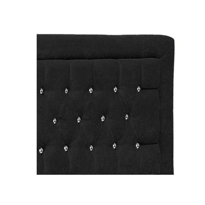 Cabeceira Casal Iasi P04 140 Cm Suede Preto Tca 944