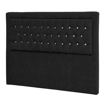 Cabeceira Casal Iasi P04 140 Cm Suede Preto Tca 944