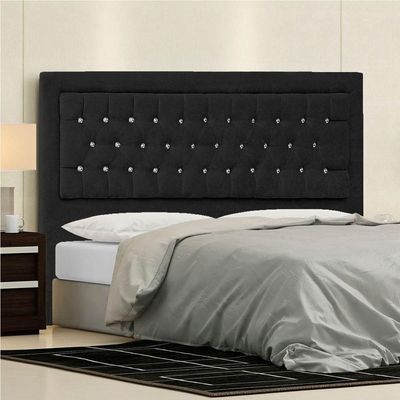 Cabeceira Casal Iasi P04 140 Cm Suede Preto Tca 944