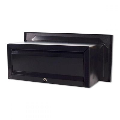Caixa Correio Techinox Carta Luxo Linear Preta Fosca 23 Profundidade