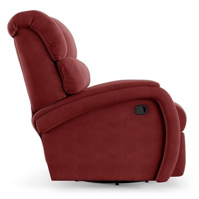 Poltrona Do Papai Reclinável Kalie Glider Giratória Usb Fh9 Veludo Vermelho - Mpozenato