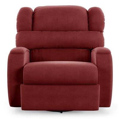 Poltrona Do Papai Reclinável Kalie Glider Giratória Usb Fh9 Veludo Vermelho - Mpozenato