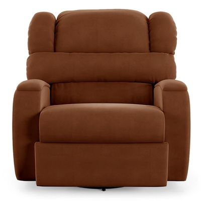 Poltrona Do Papai Reclinável Kalie Glider Giratória Massagem Fh9 Veludo Terracota - Mpozenato