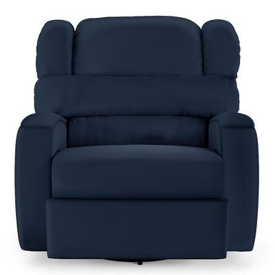 Poltrona Do Papai Reclinável Kalie Glider Giratória Fh9 Pu Azul - Mpozenato
