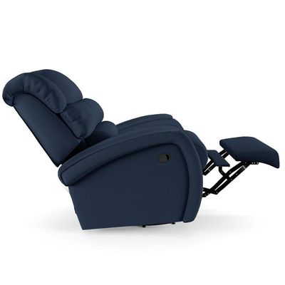 Poltrona Do Papai Reclinável Kalie Glider Giratória Fh9 Pu Azul - Mpozenato