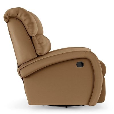 Poltrona Do Papai Reclinável Kalie Glider Giratória Usb Fh9 Pu Caramelo - Mpozenato