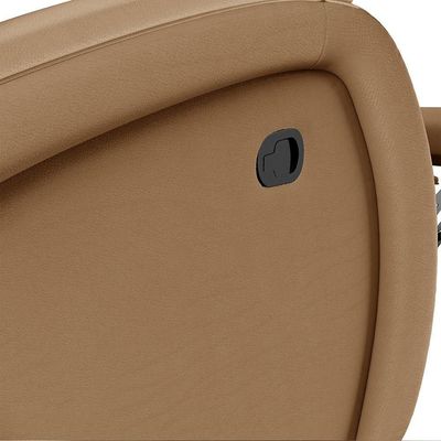Poltrona Do Papai Reclinável Kalie Glider Giratória Usb Fh9 Pu Caramelo - Mpozenato