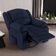 Poltrona Do Papai Reclinável Pietra Glider Giratória Massagem Fh9 Pu Azul - Mpozenato