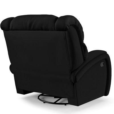 Poltrona Do Papai Reclinável Kalie Glider Giratória Fh9 Pu Preto - Mpozenato