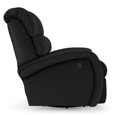 Poltrona Do Papai Reclinável Kalie Glider Giratória Fh9 Pu Preto - Mpozenato