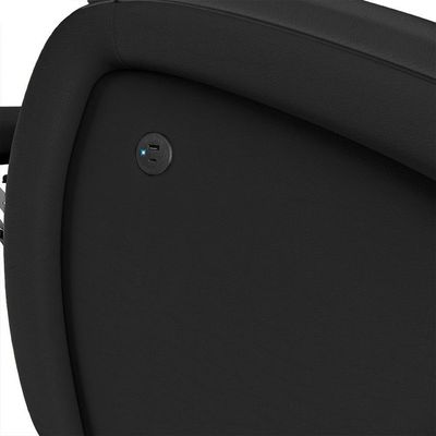 Poltrona Do Papai Reclinável Kalie Power Elétrica Usb Fh9 Pu Preto - Mpozenato