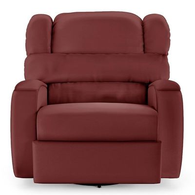 Poltrona Do Papai Reclinável Kalie Glider Giratória Massagem Fh9 Pu Vermelho - Mpozenato