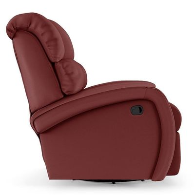 Poltrona Do Papai Reclinável Kalie Glider Giratória Massagem Fh9 Pu Vermelho - Mpozenato