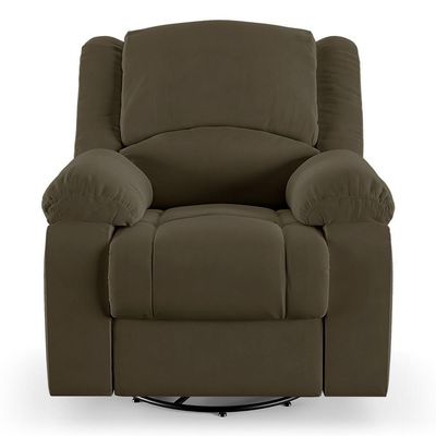 Poltrona Do Papai Reclinável Pietra Glider Giratória Usb Fh9 Veludo Capuccino - Mpozenato