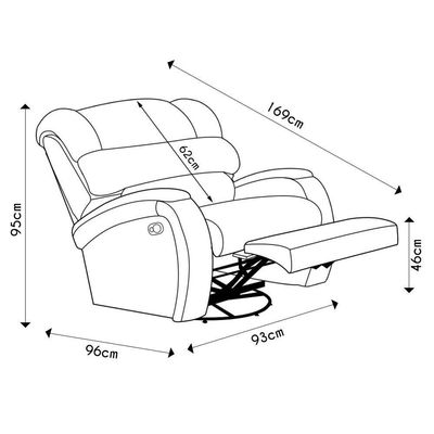 Poltrona Do Papai Reclinável Kalie Glider Giratória Fh9 Pu Verde Musgo - Mpozenato