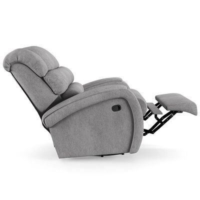 Poltrona Do Papai Reclinável Kalie Glider Giratória Usb Fh9 Linho Cinza - Mpozenato