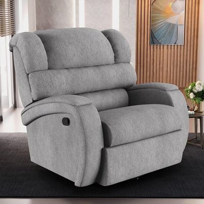 Poltrona Do Papai Reclinável Kalie Glider Giratória Usb Fh9 Linho Cinza - Mpozenato