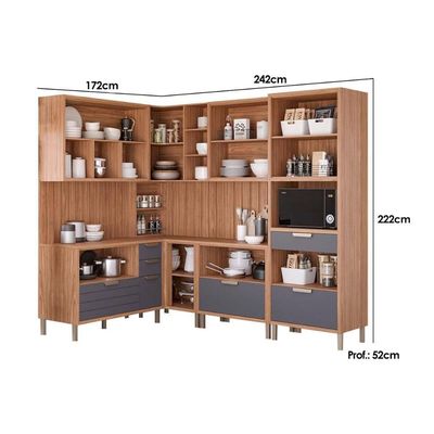 Cozinha Completa MGM 11 Peças Eloise CZ030 Cinamomo/Titanium