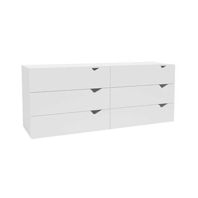 Cômoda de Quarto Porto c/ 6 Gavetas Branco - Politorno