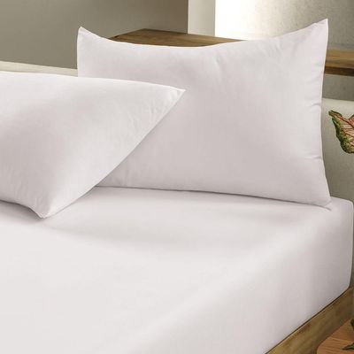 Jogo De Cama Simples Altenburg 3 Peças Liso Toque Acetinado Branco