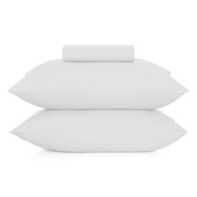 Jogo De Cama Simples Altenburg 3 Peças Liso Toque Acetinado Branco