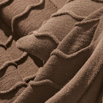 Almofada Tricô 45cm X 45cm Altenburg Serenité Marrom Mocha