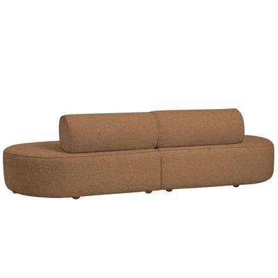Sofá Orgânico Horizonte 4 Lugares 230cm Bouclé Terracota - Nexta Casa