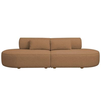 Sofá Orgânico Horizonte 4 Lugares 230cm Bouclé Terracota - Nexta Casa