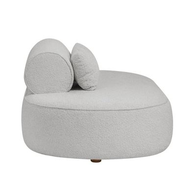 Sofá Orgânico Horizonte 3 Lugares 210cm Bouclé Cinza Claro - Nexta Casa