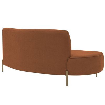 Sofá Orgânico 2 Lugares 150cm Argos Pés Ouro Fosco Linho Terracota - Nexta Casa