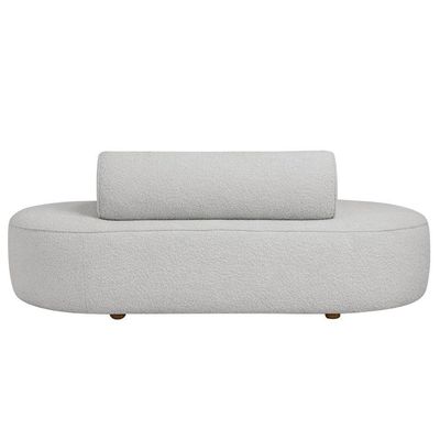 Sofá Orgânico Horizonte 3 Lugares 210cm Bouclé Cinza Claro - Nexta Casa