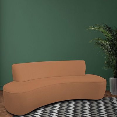 Sofá Orgânico 04 Lugares 230cm Mônaco Bouclé Terracota - Nexta Casa