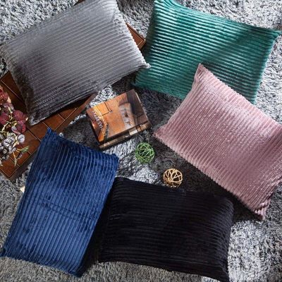 Par De Fronhas Em Manta Canelada 70cm X 50cm - Porta Travesseiro Mantinha Microfibra Cor Rosê