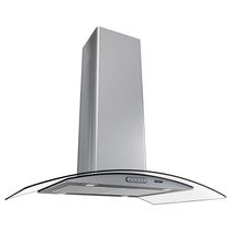 Coifa Ilha 90cm Vidro Curvo Fogatti Inox 110v