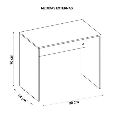 Mesa De Computador Cubic 90cm Caemmun Branco
