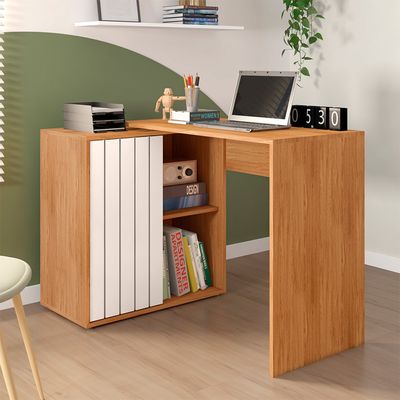 Mesa Future para Escritório Office Caemmun Marrom