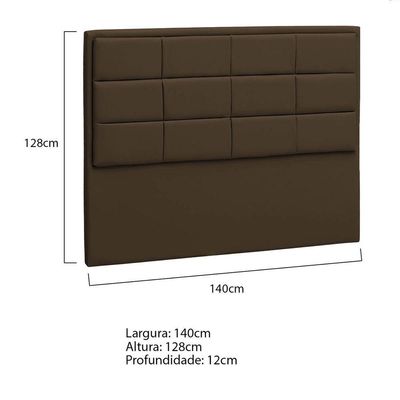 Cabeceira Casal Tallin P04 140 Cm Suede Marrom