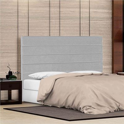 Cabeceira Casal Porto P04 140 Cm Suede Cinza