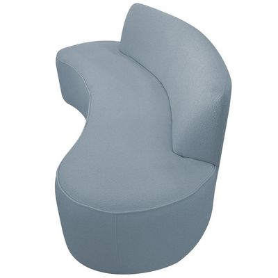 Sofá Orgânico 03 Lugares 180cm Mônaco Bouclé Azul Claro - Nexta Casa