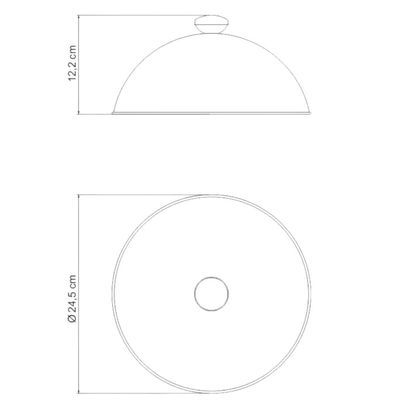 Kit 2 Cloches 24,5cm Aço Inox Tampa para Alimentos Tramontin