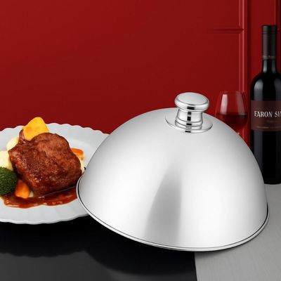 Kit 2 Cloches 24,5cm Aço Inox Tampa para Alimentos Tramontin