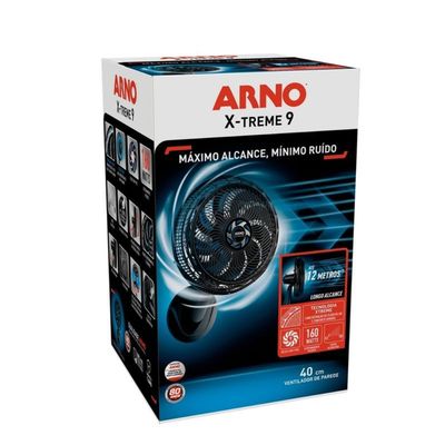 Ventilador de Parede Xtreme 9 VE9P Arno Preto com Azul / 127V
