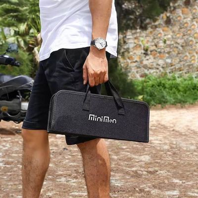 Kit Churrasco 9 Peças Aço Inox+bolsa Com Alça Alta Qualidade