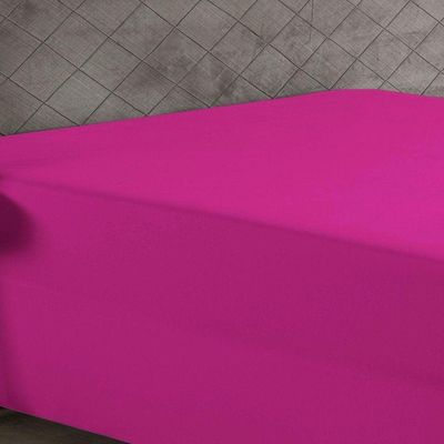 Lençol Com Elástico King Nobre 1 Peça Luva De Box 55cm De Altura Malha 100% Algodão - Pink